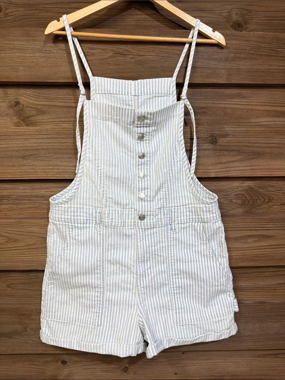 Celebrity Pink Railroad Striped Shortalls